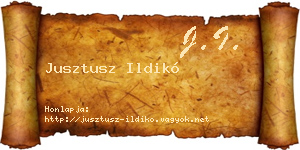 Jusztusz Ildikó névjegykártya